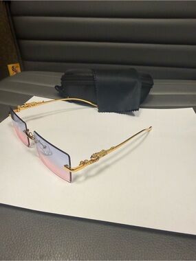 Gold Rimless Gradient Sunglasses - man Accessories